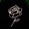 Nova Moda Estilo Coreano Broche Flor Rosa Vazada Elegante Simples Corsage Acessórios para Terno Jaqueta Pino