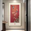 Nueva Pintura Decorativa Estilo Chino para Vestíbulo Pasillo Vertical Moderna Simple Colgante para Pasillo Mural de Pared con Control de Luz y Sonido