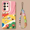 Funda de Teléfono Animales Coloridos Compatible para Samsung s26 s25+ Dopamina s24 Dibujos Animados con Correa s23ultra Funda Suave