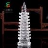 Ornamentos Brancos de Cristal da Torre Wenchang para Casa Sala de Estar Estudo Escritório Artesanato Presentes Joias de Pedra Bruta de Cristal