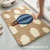 Alfombra de Imitación Cachemir con Animales Lindos de Dibujos Animados, Tapete Decorativo para Sala de Estar, Tapete Absorbente para Puerta de Baño, Tapete para Suelo de Entrada
