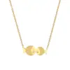 [Acero de titanio para todo el cuerpo] collar personalizado de pez Kiss estilo simple oro real en horno femenino ins cadena de clavícula de celebridad de Internet accesorios