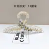 Novo Presilha de Cabelo Floral de Garra de Tubarão com Strass de Alto Padrão Estilo Coreano, Piranha Floral Grande para a Parte de Trás da Cabeça, Acessório de Cabelo de Alto Padrão