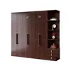 Nuevo Armario de Dormitorio Principal Doble Puerta Superior de Madera Maciza de Ébano Estilo Chino con Cajones Juego Completo de Armario de Almacenamiento Multifuncional