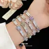Flores Florecientes y Sueños Fragmentados~ Pulsera de Flor de Zirconia Estilo Coreano Estilo Ins Exquisita Joyería de Diseño de Nicho de Alta Gama para Mujeres Venta al por Mayor