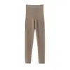 Leggings Finos de Tricô Macio e Grosso para Emagrecer, Puros para Outono e Inverno, para Mulheres Usarem por Baixo com Controle de Barriga, Caxemira