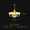 Lustre Estilo Americano para Sala de Estar, Villa Duplex, Escada Espiral, Lustre de Cobre e Jade de Três Andares, Duplex Estilo Europeu