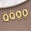 Acero Inoxidable Galvanizado Estilo Europeo y Americano 26 Letras Inglesas Etiqueta Colgante Pulsera Collar DIY Hecho a Mano Accesorios de Joyería