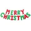 Juego de Letras Navideñas de 16 pulgadas Decoración para Fiesta MerryChristmas Globos de Papel de Aluminio Coloridos Rojo y Verde Navideño