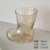 Estilo Ins Popular Criativo Botas Vidro Transparente Personalizado Suco Bebida Cerveja Copo Tendência Café Bebida Fria Copo