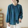 Foto Real de Artículos en Stock: Camisa Artística Juvenil con Estampado de Diseño Original Nuevo para Mujer, Cardigan Holgado