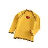 Camiseta interior para niños de manga larga para primavera y otoño con bordado de orejas de madera y estampado, top para niñas, ropa de otoño caliente, venta al por mayor de fábrica