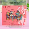Imanes de Refrigerador de Metal de Jinan, Tendencia Nacional Magnética de Viajes Productos Culturales y Creativos, Souvenirs de Lugares Escénicos de Shandong, Imanes de Refrigerador de Aleación al por Mayor