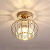 Luz Nórdica de Pasillo para Exteriores Luz de Entrada Simple Moderna Creativa Entrada Lujo Celebridad de Internet Lámparas de Techo Pequeñas de Cristal