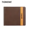 Cartera Corta para Hombre de Empalme Europeo y Americano con Múltiples Ranuras para Tarjetas, Ranuras para Billetes Apilables con 70% de Descuento, Portamonedas, Monedero de Cremallera a la Moda