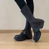 Estilo Piel de Vaca~Piel Genuina Suela Gruesa Modernos Zapatos Pequeños de Cuero Estilo Británico para Mujer, Nuevos Mocasines Versátiles