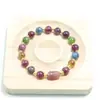 Pulseira Colorida de Turmalina para Mulheres Luxo Leve Nicho Pulseira Imitação de Cristal Morango para Mulheres