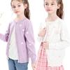 Casaco para meninas Cardigan Infantil Novos tricôs Vestido de outono Grande infantil Estilo ocidental Suéter fino Top para meninas Roupas infantis