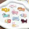 Lindos Accesorios de Animalitos Pequeños con Patrón de Agua de Dibujos Animados Pegatinas para Funda de Teléfono con Pegamento de Crema DIY Decoración Acrílica para Zuecos