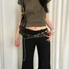 Cinto Ocidental Retrô Estilo Americano Feminino 2025 Y2K Costura com Calça Jeans Cor Versátil Rebite Cinto