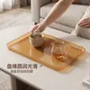 La bandeja rectangular para té con iones de plata antibacterianos proporciona un soporte estable y antideslizante para el té, atrapando las gotas de té y manteniendo la bandeja de la mesa limpia.