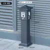 Cinzeiro Vertical Externo de Chão Coluna de Cinzas Fixa de Aço Inoxidável Coluna de Bitucas de Cigarro Coluna Extintora de Fumaça de Cigarro Coletor de Bitucas de Cigarro