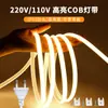 Luz LED Cob de Alto Voltaje con Luz LED para Iluminación del Hogar Tira de Luz para Letreros Publicitarios Exteriores Montaje Superficial Tira de Luz al por Mayor