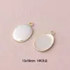 Colgante Redondo Ovalado con Borde Dorado Incrustado que Conserva el Color Ojo de Gato Accesorios para Pendientes Pulsera Joyería DIY