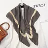 Lenço de Seda de Hangzhou Novo Lenço Quadrado Grande Feminino 90 Algodão Puro Cor de Letra Patchwork Xale Tamanho Grande Lenço de Seda Sarja