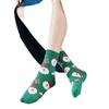 Calcetines de Otoño e Invierno para Mujer hasta Media Pantorrilla Nuevos Calcetines Navideños Versátiles Calcetines de Dibujos Animados de Muñeco de Nieve y Alce Festivos Calcetines Rojos