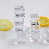 Decoración de Hielo de Cristal Sintético Asimétrico Acrílico Accesorios para Bar Piedras Transparentes Multifacéticas