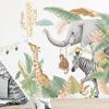 Selva tropical jirafa elefante pegatinas de pared para habitación infantil decoración de sala de estar dormitorio pegatinas autoadhesivas MY