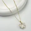 Tendência Popular Transfronteiriça Novo Design de Colar com Flor Fresca Pingente de Nicho de Alto Padrão Moda Exquisita de Luxo Leve Colar