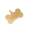 Venta directa placa de identificación para perro con forma de hueso, placa de identificación negra lisa, collar con colgante liso grabado, regalo, accesorio pequeño anti-pérdida, personalizable