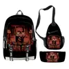 2025 Conjunto de Três Peças Mochila Escolar Mochila de Ombro Estojo de Lápis Homem de Palito de Madeira Transfronteiriço Shanhaijing Tungtungtung