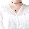 Colgante de Trébol de Cuatro Hojas de Ágata de Plata S925 Estilo Coreano Chic Collar Elegante de Trébol de Cuatro Hojas Cadena para Clavícula Joyería de Moda