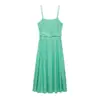Comercio Exterior 2026 Verano Nuevo Estilo Europeo y Americano Moda Femenina Sexy Chica Caliente Vestido Midi Rayado 7563309