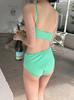 [Multicolor] Nuevo traje de baño de una pieza adelgazante con top de tubo y hombros descubiertos, cintura alta, estilo japonés y coreano, para mujer, sexy, para vacaciones