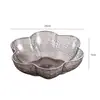 Venta al por mayor directa de fábrica, bandeja de frutas de plástico, plato de frutas de lujo ligero para uso doméstico, bandeja expositora de dulces para mesa de centro de sala de estar, transparente y multicolor