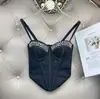 Top de Tirantes de Malla Sexy con Abalorios de Pedrería y Bloques de Color, de Espalda Descubierta, Ceñido a la Cintura, Estilo 'Hot Girl', Adelgazante, con Copas, Camiseta sin Mangas para Mujer
