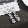 Brincos de Prata S925 com Pino, Zircônia Fresca de Alto Brilho, Borla de Folhas, Brincos Longos, Brincos de Flor para Mulheres