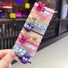 Pequeños Tendones de Goma para Niños Lindo Dibujo Animado sin Cabello Bebés Niñas Lazo Pequeño Cuerda para el Cabello Pequeño Anillo para el Pulgar Accesorios para el Cabello