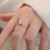Anillo de plata esterlina S925 para mujer, estilo Ins, diseño de nicho, de alta gama, ligero, de lujo, con cuentas de plata, elástico, de moda.