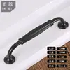 Puxador de furo único americano moderno simples para porta de guarda-roupa inteiro, armário, gaveta, armário, puxador preto fosco venda direta da fábrica
