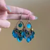 Pendientes Florales Grandes de Rafia Estilo Vacacional Junto al Mar Populares de Lujo Ligero Pendientes de Estrella de Mar Pendientes Elegantes de Nicho