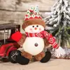 Adornos colgantes navideños transfronterizos lindos dibujos animados figuras iluminadas de Santa y muñeco de nieve colgantes para árbol de Navidad