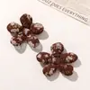 Tecido com Padrão Estilo Ins Retrô Preenchido com Algodão Flor de Cinco Pétalas Grampo de Cabelo DIY Acessórios de Cabelo Corsage Sapatos Meias Bolsas Acessórios de Vestuário