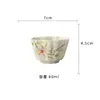 Taza Maestra Cuadrada Pintada a Mano para Uso Doméstico, Taza de Té Grande de Porcelana Blanca, Taza Individual para Juego de Té Kung Fu, Estilo Simple