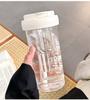 Vaso de agua de alto valor para niñas, verano, vaso de plástico de alta calidad, gran capacidad, vaso con pajitas 2024, vaso portátil simple para niños