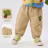 Calças de Algodão Puro para Bebê Calças Cargo Infantis Calças Longas de Outono para Meninos Calças Casuais Longas para Meninas Roupa